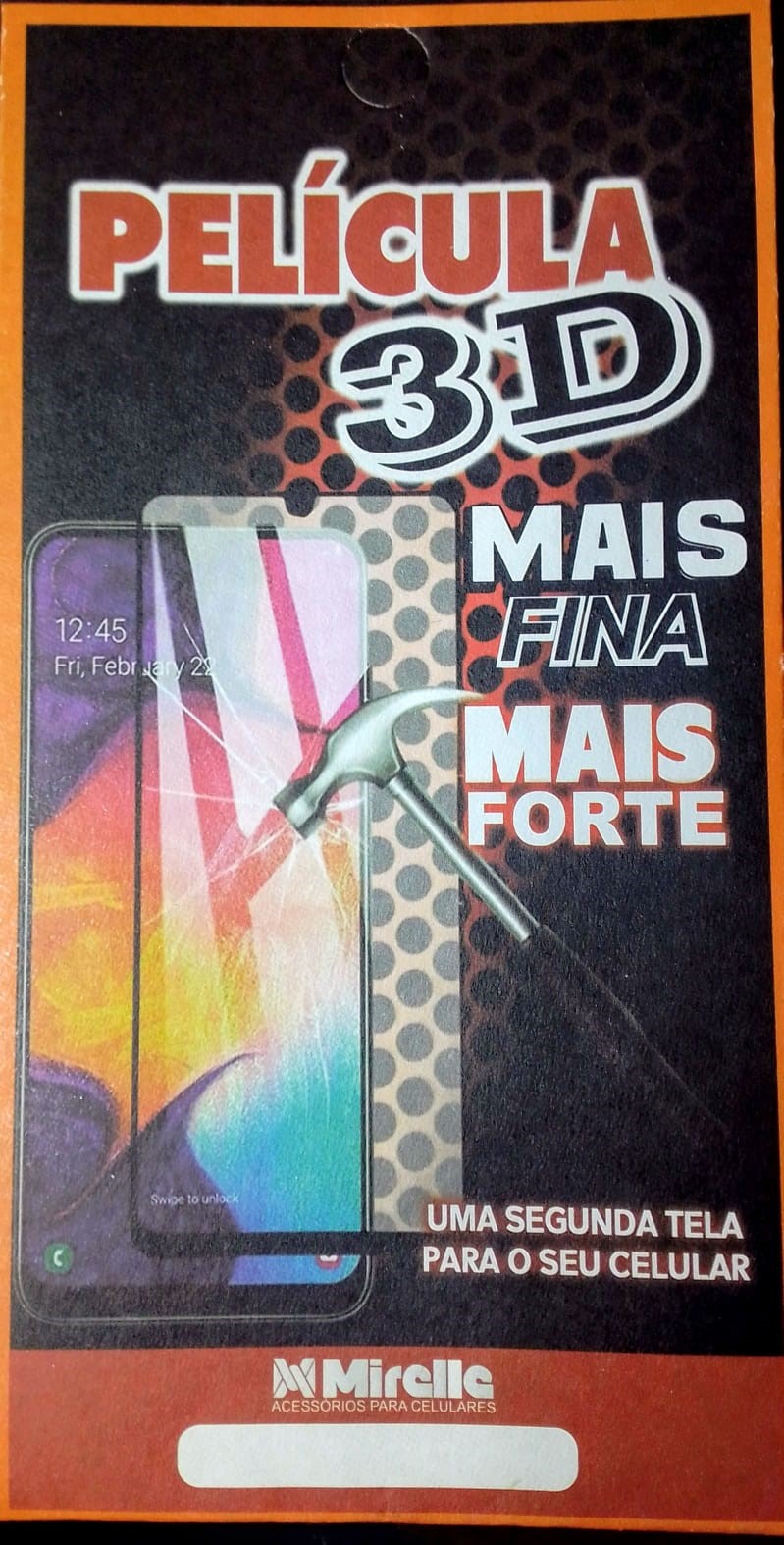  - Pelicula 3D - 1 KIT = 5 UNIDADE    Cod. IP 7/8 FINA BORDA BRANCA